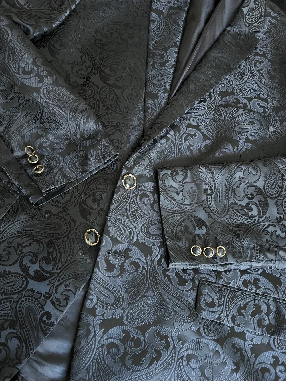 Italian Black Paisley Sport Coat